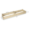 96" x 24" x 10" Wooden Raised Garden Bed with 2 Planter Boxes and Non-woven Fabric Liner for Patio, Natural