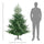6' Artificial Wide Christmas Tree Holiday Décor, with Easy-to-Shape Branches, Auto Open, Steel Base, Green