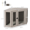 48" Corner Dog Crate Furniture, End Table Dog Kennel with Cushion for Medium-Sized Dog, Indoor Use, Dog Cage, Walnut