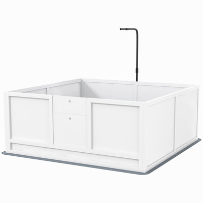 Whelping Box for Puppies Birth with Pee Pad, Pig Rail, Adjustable Door, for Small Medium Large All Breed Dogs, 49