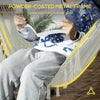 Patio Hammock Chair with Stand, Outdoor Hammock Swing Hanging Lounge Chair with Side Pocket and Headrest, Cream White
