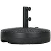 Umbrella Stand for 1.5" or 2" Umbrella Poles, Round Fillable Umbrella Base for Outdoor, Lawn, Deck, Black