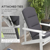 Outdoor Chair Cushions for Adirondack Chair, Replacement Cushions with Ties, Seat & Back Cushion, Gray