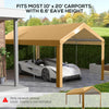 10 x 20ft Carport Roof, UV Resistant Canopy Replacement, Fits 84C-378V00 and 84C-206 Series, Beige