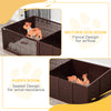 Whelping Box for Dogs, Puppy Whelping Box with Removable Doors, Puppy Playpen for Indoors, Puppy Supplies & Essentials, 81" x 39", Coffee