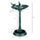 32" Antique Bird Bath Decorative Birdbath Bird Feeder Bowl with Planter Pedestal and Bird Statues, Verdigris