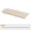 2 Patio Chaise Lounge Chair Cushions with Backrests, Replacement Patio Cushions with Ties, Lounge Chair, Beige