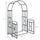 81" Garden Arch  Metal with Double Doors, Locking Gate, Arch for Wedding, Bridal Party Decoration, Grey
