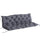 Outdoor Tufted Bench Cushions, 3-Seater Replacement for Swing Chair, Patio Sofa/Couch, Dark Gray