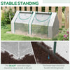 6' x 3' x 3' Portable Greenhouse, Garden Hot House with Two PE/PVC Covers and 2 Roll Up Windows, Clear