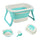 4-in-1 Folding Baby Bathtub Washing Set with Bath barrel, Washbasin and Safe Sucker Seat, Easy Storable Design, Green, for birth to 36 months