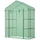 56" x 29" x 77" Walk-in Greenhouse, Garden Hot House with 4 Shelves, Roll-Up Door and Weatherized Cover, Green