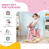 Rocking Horse Toddler Ride On Horse with Sound Saddle for Kids 3+ Years Old, Boys Girls Gift,, Pink