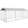 19.7' x 7.5' x 7.5' Dog Kennel Outdoor for All Breed Dogs with Waterproof UV Resistant Roof, Silver