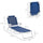Folding Chaise Lounge, 4-Position Adjustable Lounge Chair with Armrests for Lawn, Patio, Beach, Deck, Blue