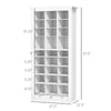 58" Shoe Storage Cabinet with Adjustable Shelves for 27 Pairs, Narrow Shoe Organizer for Entryway, Hallway, White