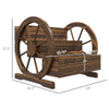 Wooden Wagon Planter Box, 3-Tier Raised Garden Bed, for Vegetables Flowers Herbs, 25" x 24" x 23"