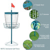 24-Chain Portable Practice Basket for Disc Golf Target Stand Easy Assembly & Lightweight Basket w/ Carry Bag, Blue