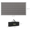 Reversible Outdoor Rug Carpet RV Camping Rugs with Carry Bag, 9' x 18', Black & White Clover