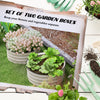 Set of 2 Raised Garden Bed, Metal Planter Box with Safety Edging, Easy-to-assemble Stock Tank, Cream