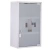 12" x 20" Lockable Medicine Cabinet, 3 Tier Stainless Steel Medical Wall Box with 2 Keys and Shelves for Bathroom