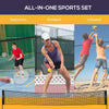 All-in-One Badminton Set, Height Adjustable for Pickleball, Volleyball, Badminton, Backyard Beach Driveway Game