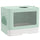 Front Entry Top Exit Kitty Litter Box Odor Control w/ Scoop, Pull-out Tray, Easy to Clean, Brush, Green