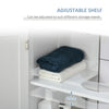 Bathroom Vanities, Bathroom Sink Cabinets with U-Shape Cut-Out and Adjustable Internal Shelf, White