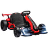 24V 7.5 MPH Electric Go Kart with Adjustable Seat, Children Playing Pedal Kart Toy, Slow Start, Red