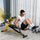 Adjustable Dumbbell Exercise Bench, Foam Leg Holders, Exercise Abs, Arms, Core, Strength Workout Bench for Home, Yellow
