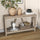 Farmhouse Console Table with Storage Shelf, Rustic Sofa Table with Anti-tipper for Living Room, Bedroom and Entryway, Gray