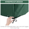 97"L x 65"W x 26"H Patio Sectional Lounge Set Furniture Sofa Cover, Heavy Duty Waterproof Outdoor Chair Cover, Dark Green