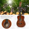 36" Classical Guitar Birch Wood Guitar Set w/Special Storage Bag for Beginners Adults  Coffee