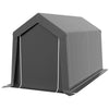 Galvanized 7' x 12' Outdoor Storage Tent, Heavy Duty and Waterproof Portable Shed, for Bike, Motorcycle, Tools, Gray