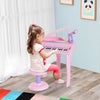 Musical Kids Electronic Keyboard 37 Key Piano Kids Miniature Digital Piano with Microphone - Pink