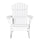 Wooden Adirondack Rocking Chair Outdoor Lounge Chair Fire Pit Seating with Slatted Wooden Design, Fanned Back, White