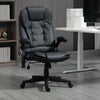 Heated Massage Office Chair, Heated Reclining Desk Chair with 6 Vibration Points, Armrest and Remote, Black