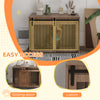 Dog Cage for Large Sized Dog, 39" x 23" x 27", 2-In-1 Dog Crate Side End Table Furniture for Indoor Use, Walnut Brown