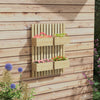 Wood Planter Box with Trellis, for Climbing Plants, Wall-Mounted Outdoor Raised Garden Bed with Adjustable Height