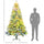 7.5' Artificial Snow Christmas Trees with Frosted Branches, Warm White or Colorful LED Lights, Steel Base