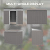 7' x 4' Metal Garden Shed, Backyard Tool Storage Shed with Dual Locking Doors, 2 Air Vents and Steel Frame, Light Gray