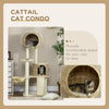 59 Inch Cat Tree for Indoor Cats, Cat Tower with Cat Condo, Hammock, Perches, Scratching Posts, Ramp,  23.5" x 23.5"x 59"