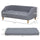 38" Dog Sofa for Medium Large Dogs, Dog Couch w/Removable Cushion, Washable Cover, Anti-slip Feet, for Dogs Up to 55 lbs - Gray