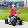 6V Children Battery Operated Car with Forward Backward, Wear-Resistant Wheels for Ages 18-36 Months, White