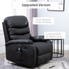 Heated Massage Recliner, Swivel Rocker Recliner with Heating Function and Remote Control for Living Room, Bedroom, TV Recliner, Black
