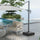 Cantilever Umbrella Stand with Liftable Wheel, Adjustable Foot Pads, Fillable Umbrella Base for Outdoor, Lawn, Deck