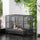 42" Heavy Duty Dog Cage Dog Crate, Metal Dog Crater Kennel with Wheels, Double Door and Removable Tray, Gray