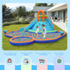 4 in 1 Kids Bounce House W/ Slide, Pool, Climbing Wall, Water Cannon, Blower, Carrying Bag for 3-8 Years