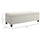 50" Storage Ottoman Bench, Upholstered Ottoman Foot Rest with Linen Fabric and Soft Close Lid for Entryway, Beige