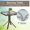 3 Piece Outdoor Glider Chair with Coffee Table Bistro Set, 2 Patio Rocking Swing Chairs with Sling Fabric, Glass Tabletop